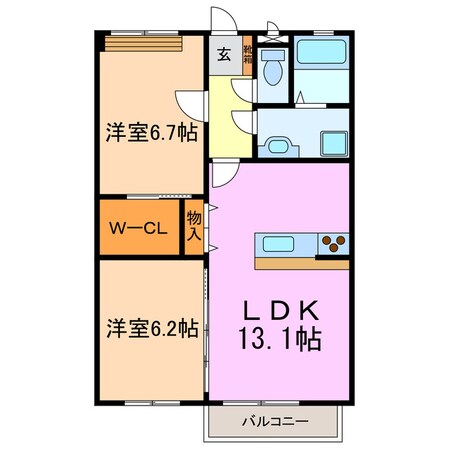 Preciaus One 弐番館の物件間取画像